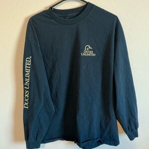 Artisan Navy Long Sleeve Tee with Yellow Accents